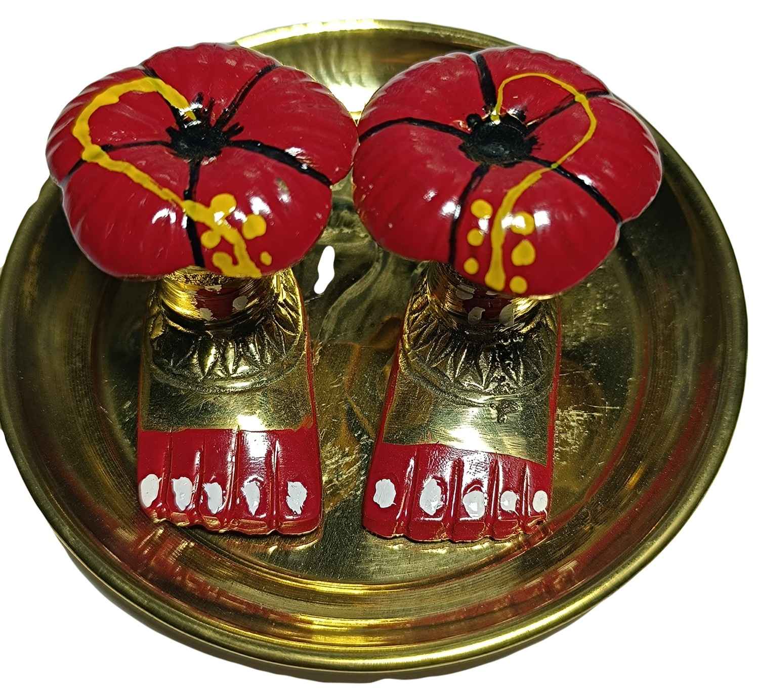 Tara Charan Pratisthit (Pital) (5.5*5.5 Inch)